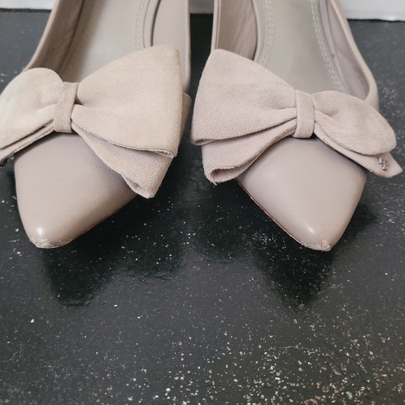 Tory Burch Rosalind Slingback Kitten Heels in Beige - Picture 3 of 10